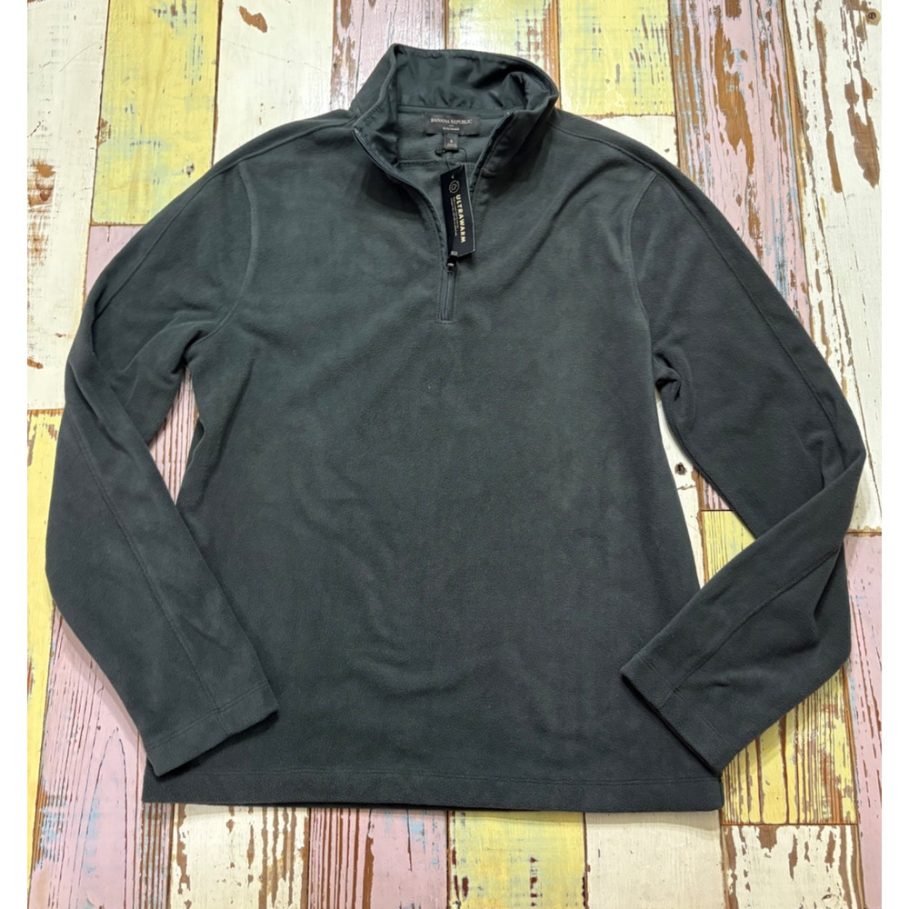 banana republic quarter zip mens small hunter green New with tags